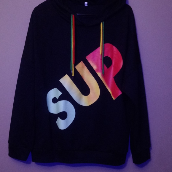 Supreme "SUP" hoodie. Japanese made REPLICA NWOT - Picture 2 of 3